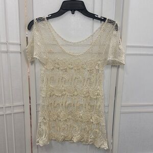Elegant Cream Lace Top